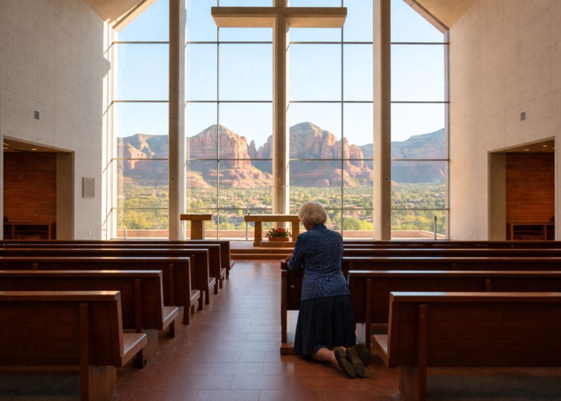 We Prayed at the Chapel of the Holy Cross